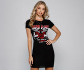 Rocker Babe Slashed Mini Dresses